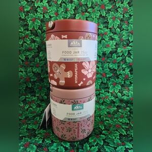 Hydrapeak Christmas Food Jars Set Of 2 25oz NWT